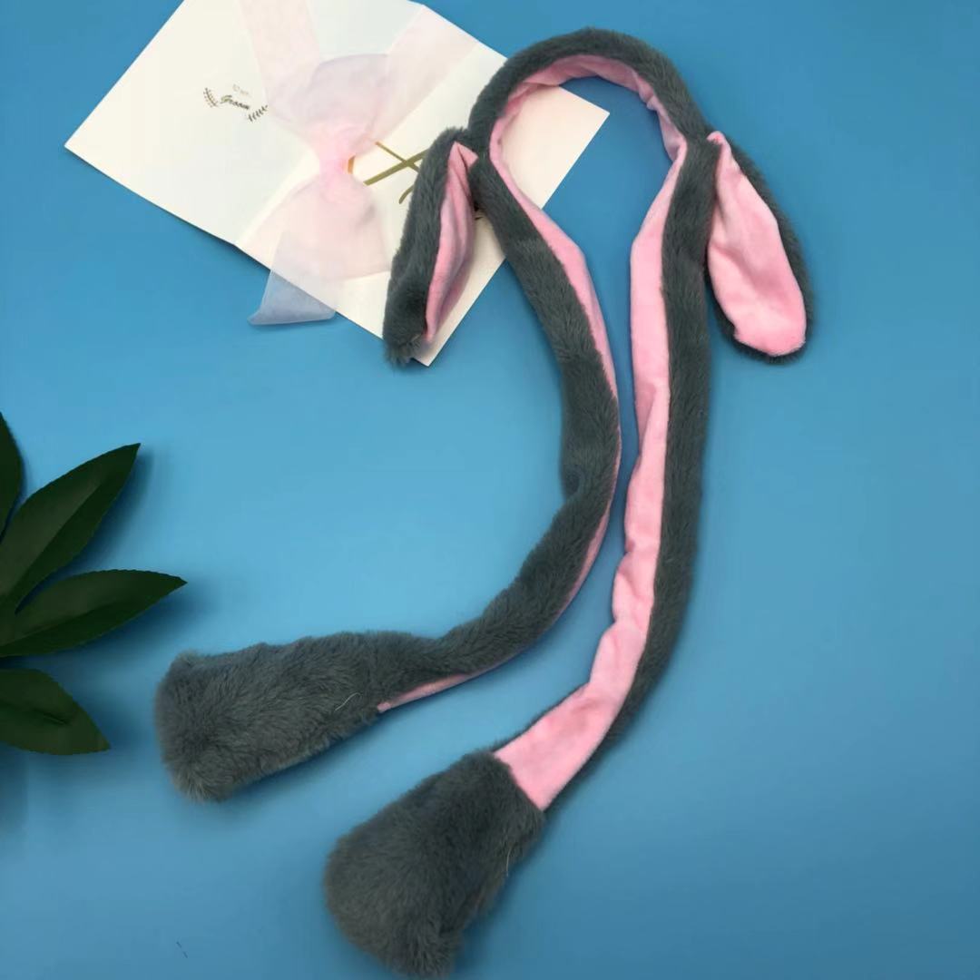 Tiktok mismo estilo luminoso conejo sombrero de dibujos animados airbag Orejas de conejo en movimiento Internet celebridad diadema venta lindo artefacto