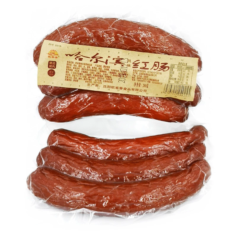 280 г Харбинской красной кишки фруктовый уголь жареная северо-восточная колбаса оптовая приготовленная мясная закуска жареная колбаса
