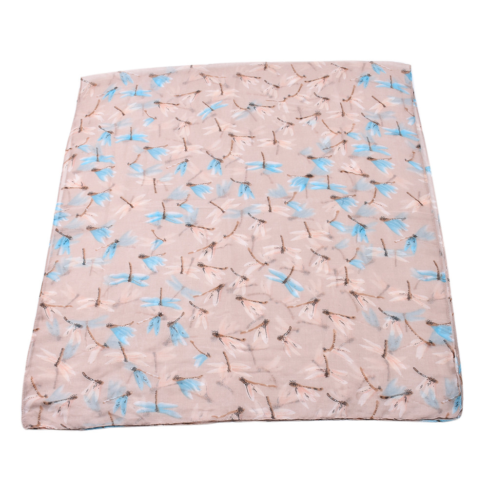 Foulard imprimé libellule unisexe cape de plage été léger_voghion.com