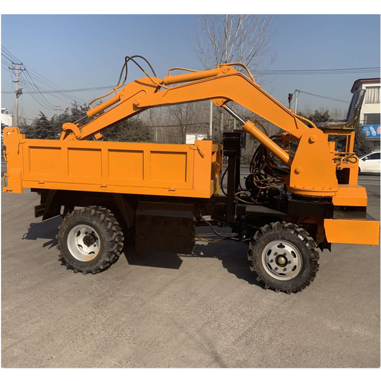 拉土用随车挖土机 车载式挖掘机 四不像挖掘机