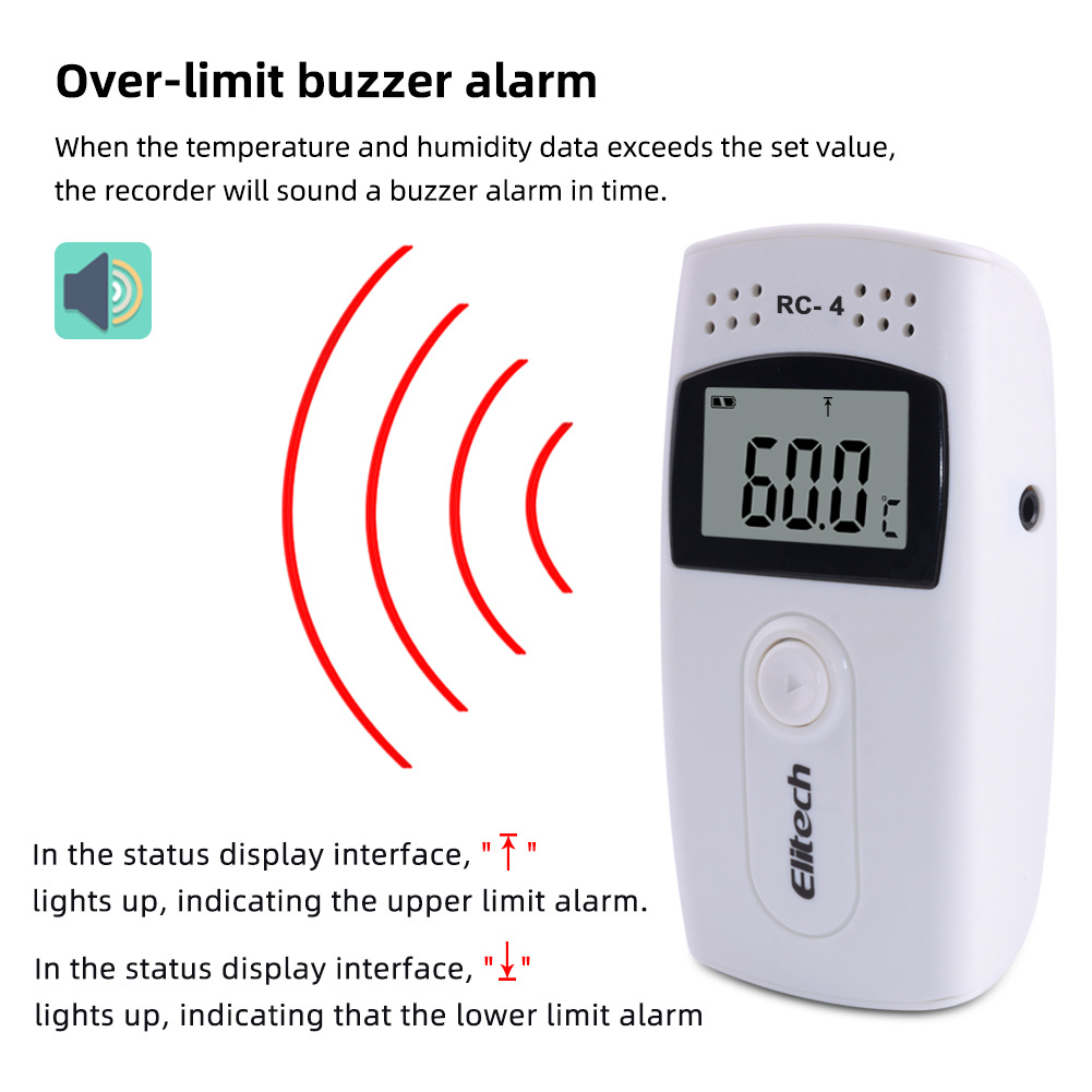 精创RC-4温度记录仪usb仓库冷链运输温度计自动数据记录仪