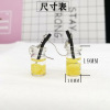 Fruit glossy milk tea, universal earrings, Korean style, internet celebrity, wholesale