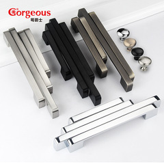 Brother Jazz zinc alloy cabinet door handle American simple cabinet door drawer door handle black single hole wardrobe handle