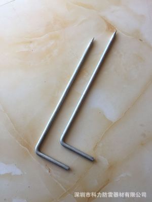 热镀锌避雷针短针 镀锌圆钢避雷针 女儿墙避雷小针接闪杆L型直型