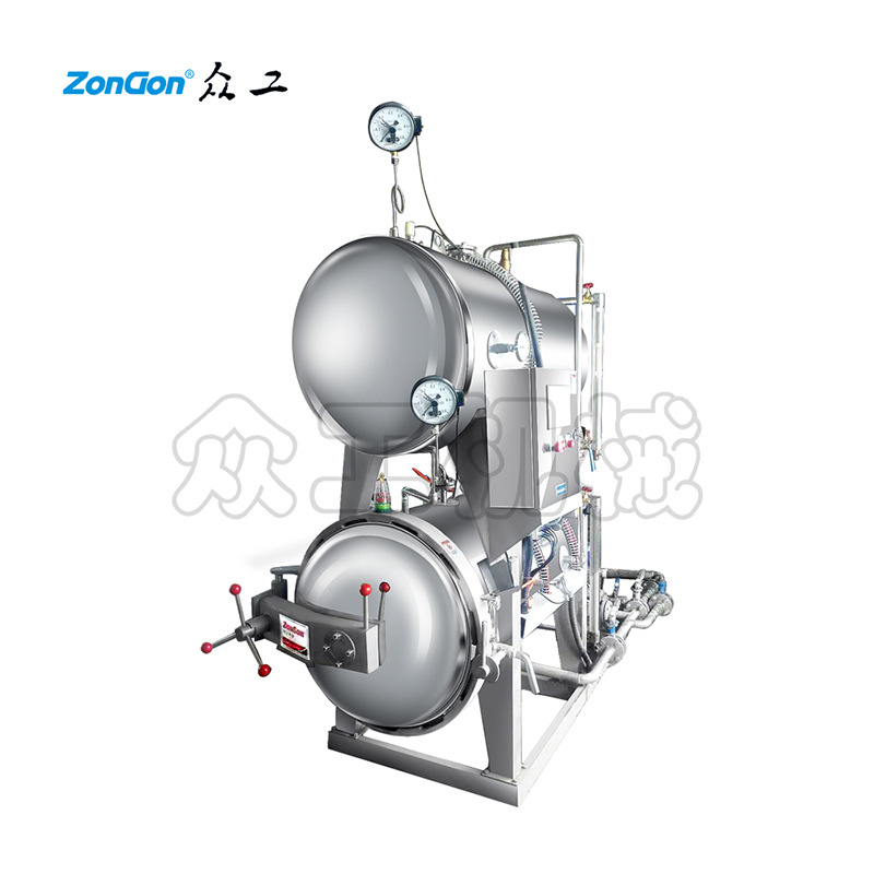 电加热蒸汽喷淋水浴杀菌锅  诸城食品机械生产厂家