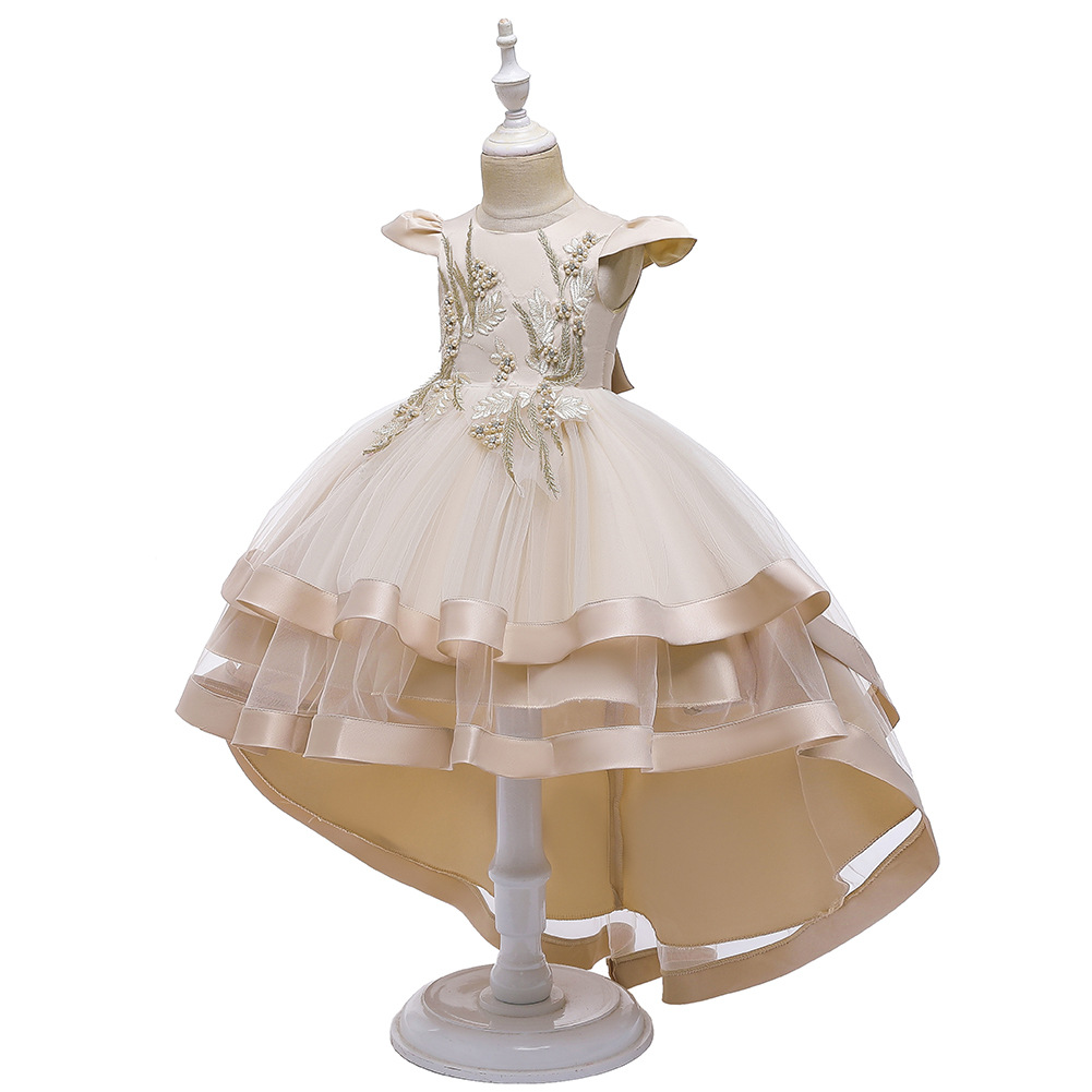 Children's Wedding Dress Girls' Tail Dress Skirt Princess Pettiskirt display picture 12