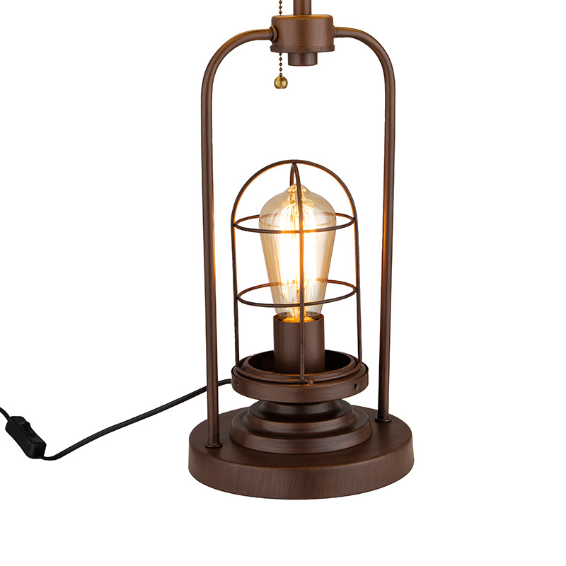 现代工业风实木房间灯网红小台灯北欧ins简约创意个性床头柜卧室