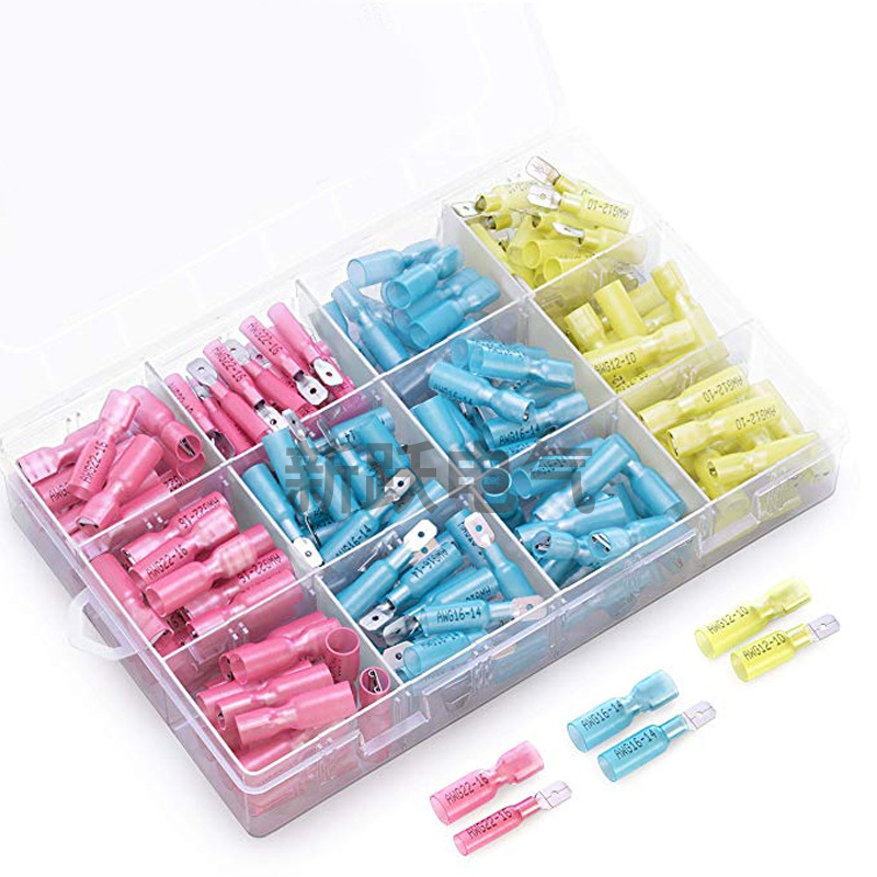 跨境货源 250PCS绝缘压接接线端子 防水热缩端子组合套装ebay批发