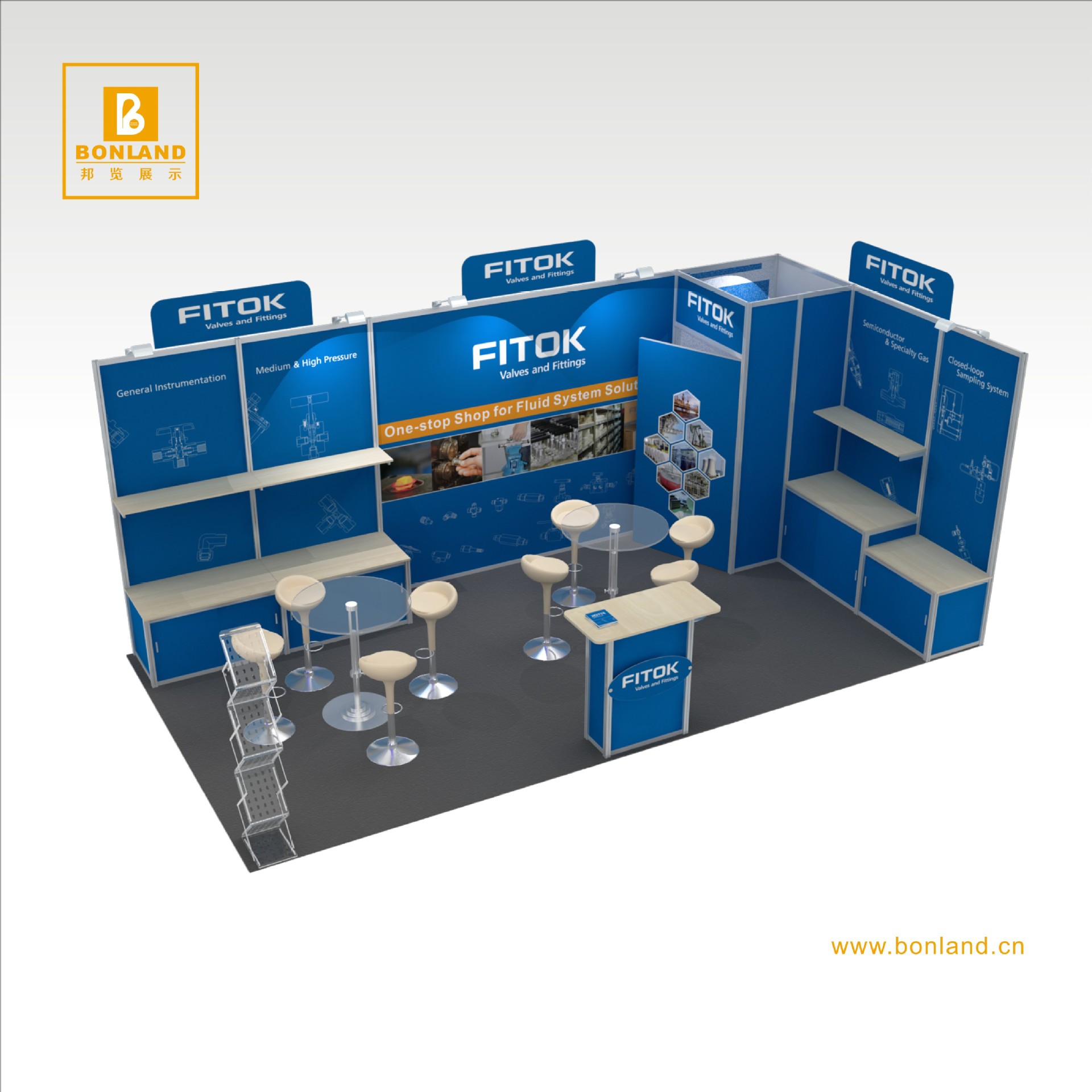 3*6展位搭建 便携易搭组合式铝合金展示架 方便出国参展