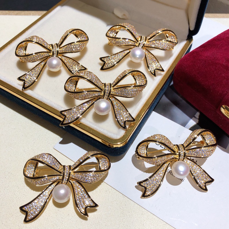 少女蝴蝶结胸针胸花别针女丝巾扣披肩扣百搭饰品领口开衫防爆光扣|ms