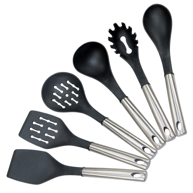 Stainless steel Spatula non-stick cookware silica gel Cooking Shovel Spoon nylon silica gel Kitchenware suit Manufactor wholesale On behalf of