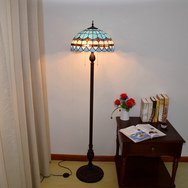 40cm Ou Jiu Tiffany Restaurant Floor Lamp Bar Mediterranean Stained Glass Study Bedroom Lamp 40cm Ou Jiu Tiffany Restaurant Floor Lamp Bar Mediterranean Stained Glass Study Bedroom Lamp