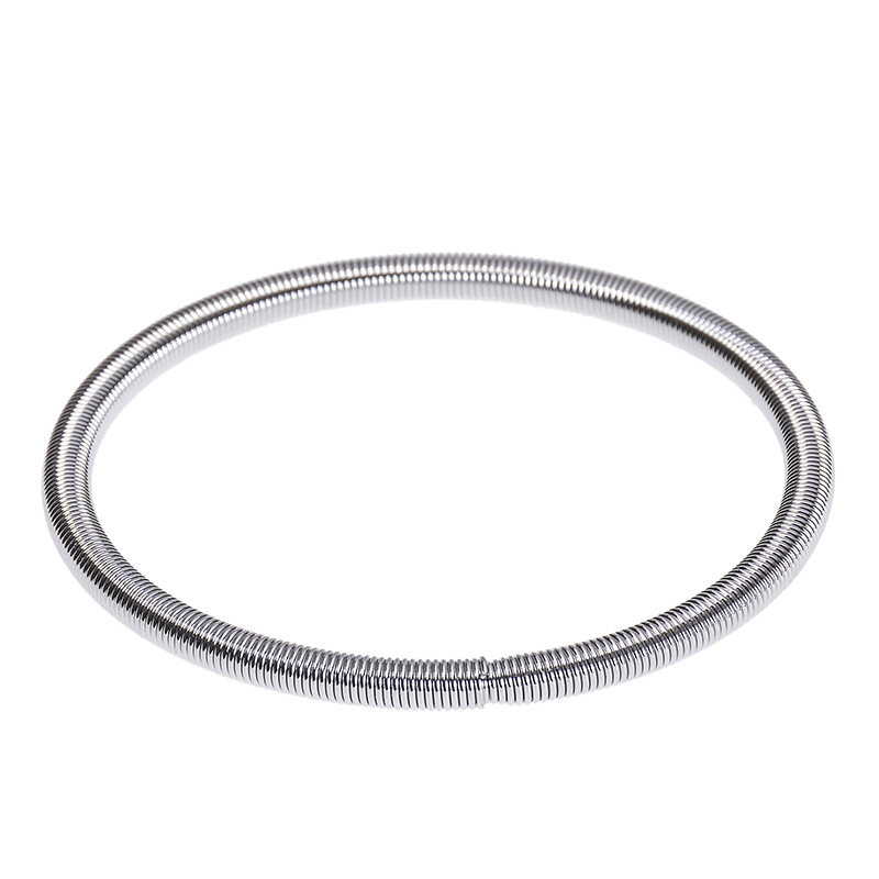 Unisex Gender Simple Style Waves Solid Color Carbon Steel Unisex Wristband
