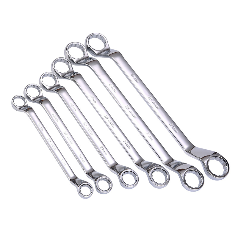 波斯全抛光双头梅花板手17x19机修汽修五金工具双向多用扳手