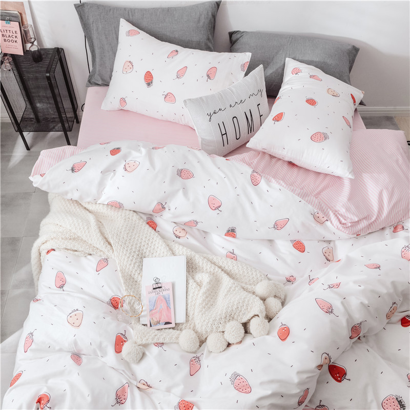 Bedclothes Cotton denim 100% Cotton Twill printing Four piece suit Wedding celebration The bed Supplies Four piece suit