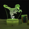 Dinosaur, seven-coloured touch LED night light, creative table lamp, suitable for import, 3D, remote control, creative gift