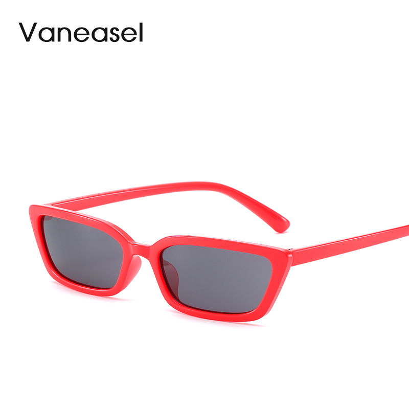 97033 transfronteriza plástico retro gato oreja gafas de sol Nueva moda europea y americana transparente color océano pieza pequeño marco gafas de sol