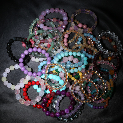 厂家直销 天然水晶直播专场捡漏 各色水晶首饰品批发|ms