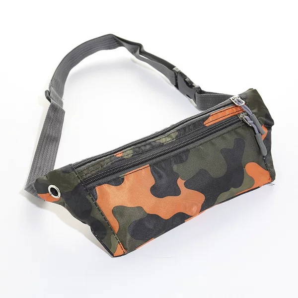 Spot wholesale Women's camouflage ultra-thin waist bag multi-functional outdoor sports waist bag close-fitting anti-theft mobile phone waist bag