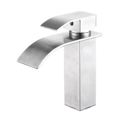 Hui ceramic cross-border waterfall dragon head 304 stainless steel brushed washbasin cold and hot face basin waterfall bend out water 
