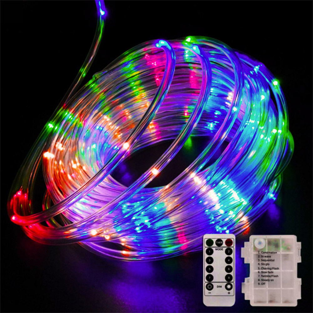 Tubing string lights led Coloured lights courtyard String outdoors waterproof Garden Landscape lamp Decorative lamp Christmas Festival of Lights