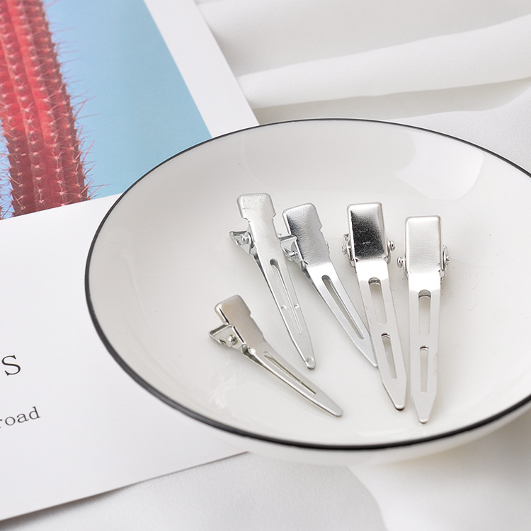 El clip de la boca puntiaguda sin dientes de la horquilla de los niños de DIY no duele el pelo pequeño clip lateral clip tocado flor accesorios de la joyería