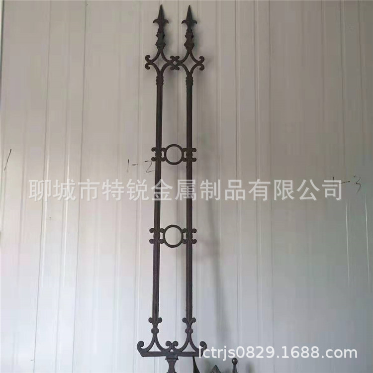 甘肃球磨铁艺栏杆 铁艺楼梯扶手 户外铁艺栏杆 铸铁护栏配件