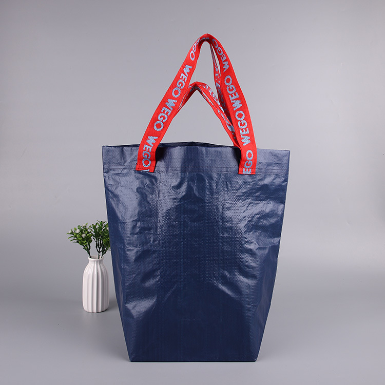 厂家批发手提覆膜编织无纺布背包袋袋广告购物立体学生单肩袋