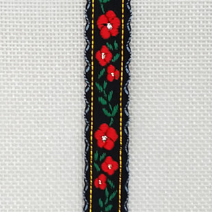 現物の美しい刺繍の小さい立体の田園風の舞台の服装は辺の双歯の辺の民族の風の綿の質のジャカードのリボンをはめ込みます。