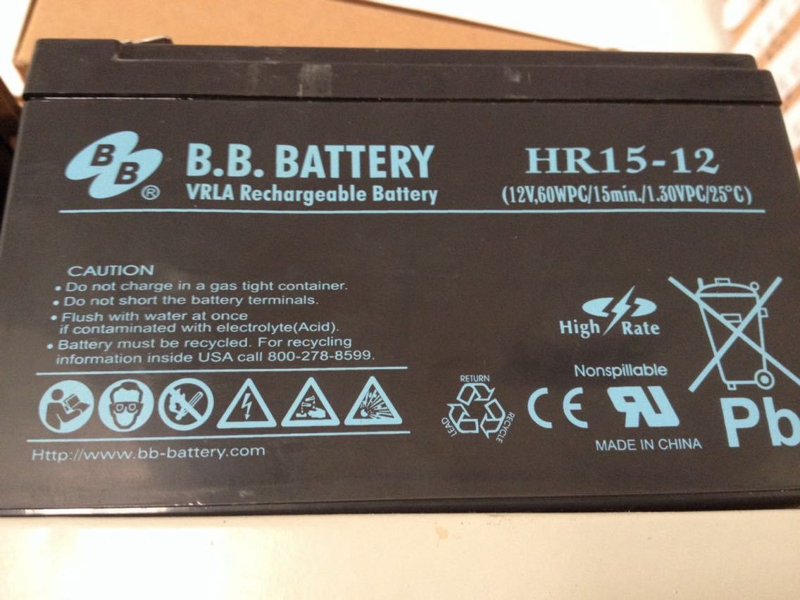 BB蓄电池BP15-12 美美蓄电池12V1H APC UPS电源内置蓄电池