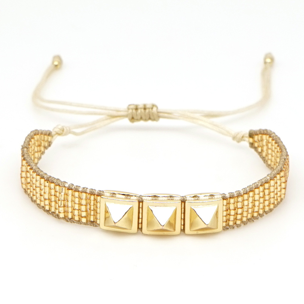 Perles De Riz Miyuki De Style Bohème Tissant Un Bracelet Empilable De Personnalité De Coeur display picture 6