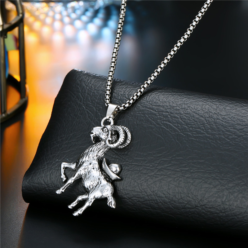 European And American New Punk Rock Hip Hop Tiger Eagle Scorpion Animal Pendant Necklace Personality Retro Silver Necklace display picture 10