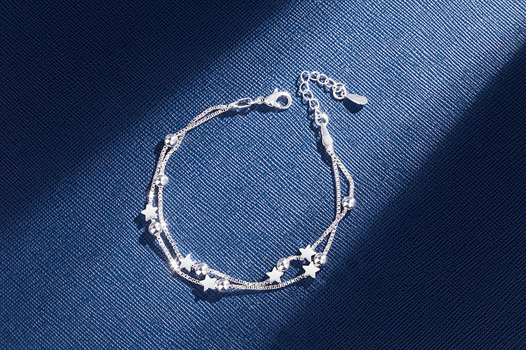 Pulsera De Estrella De Cinco Puntas Chapada En Cobre Coreano Al Por Mayor display picture 4