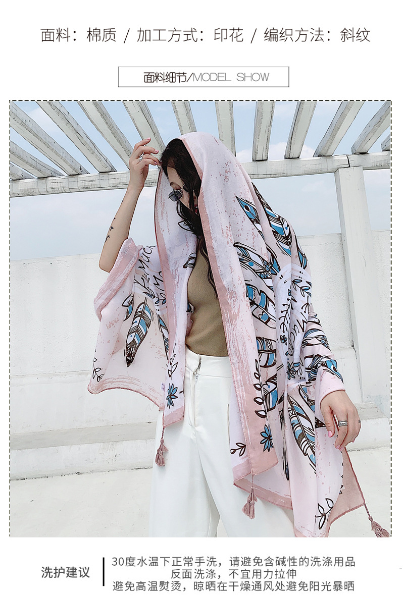 Womens Beach towel Gauze Beach Towel National Wind Scarf Oversized Sun Shawl Summer Thin Wear Silk Scarfpicture6