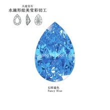 水滴形锆石批发8x5mm幻彩蓝色立方氧化锆人造宝石