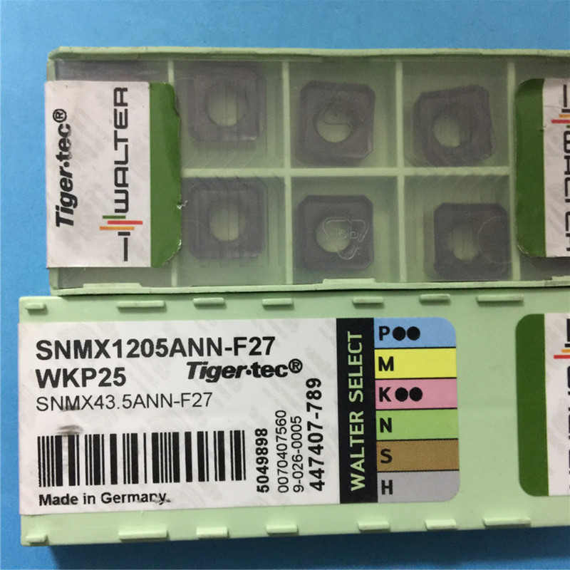 德国WALTER瓦尔特45度可转位刀片SNMX120NN-F27 WKP25铸铁刀头