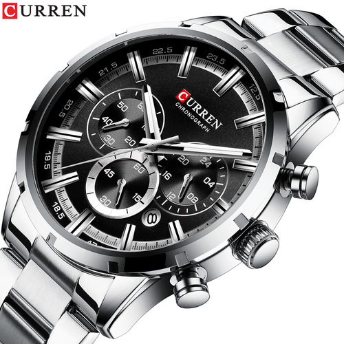 Curren/Carren new product 8355 men's watch waterproof quartz six-hand calendar steel belt business men's watch