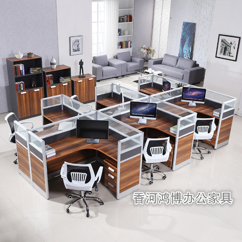 职员办公桌L型屏风隔断卡位办公室桌组合屏风工位办公家具-阿里巴巴
