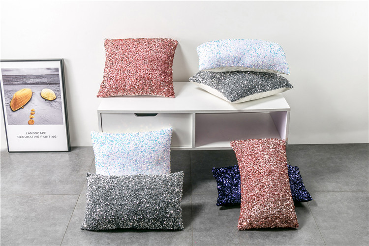 Housse de coussin décorative pour canapé, motif floral, broderie colorée, couleur unie, style nordique_voghion.com