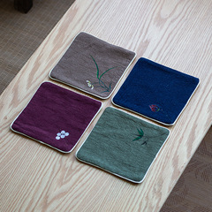 棉麻茶巾高檔吸水加厚繡花茶布養壺巾禪意茶墊抹茶布毛巾廠家直銷