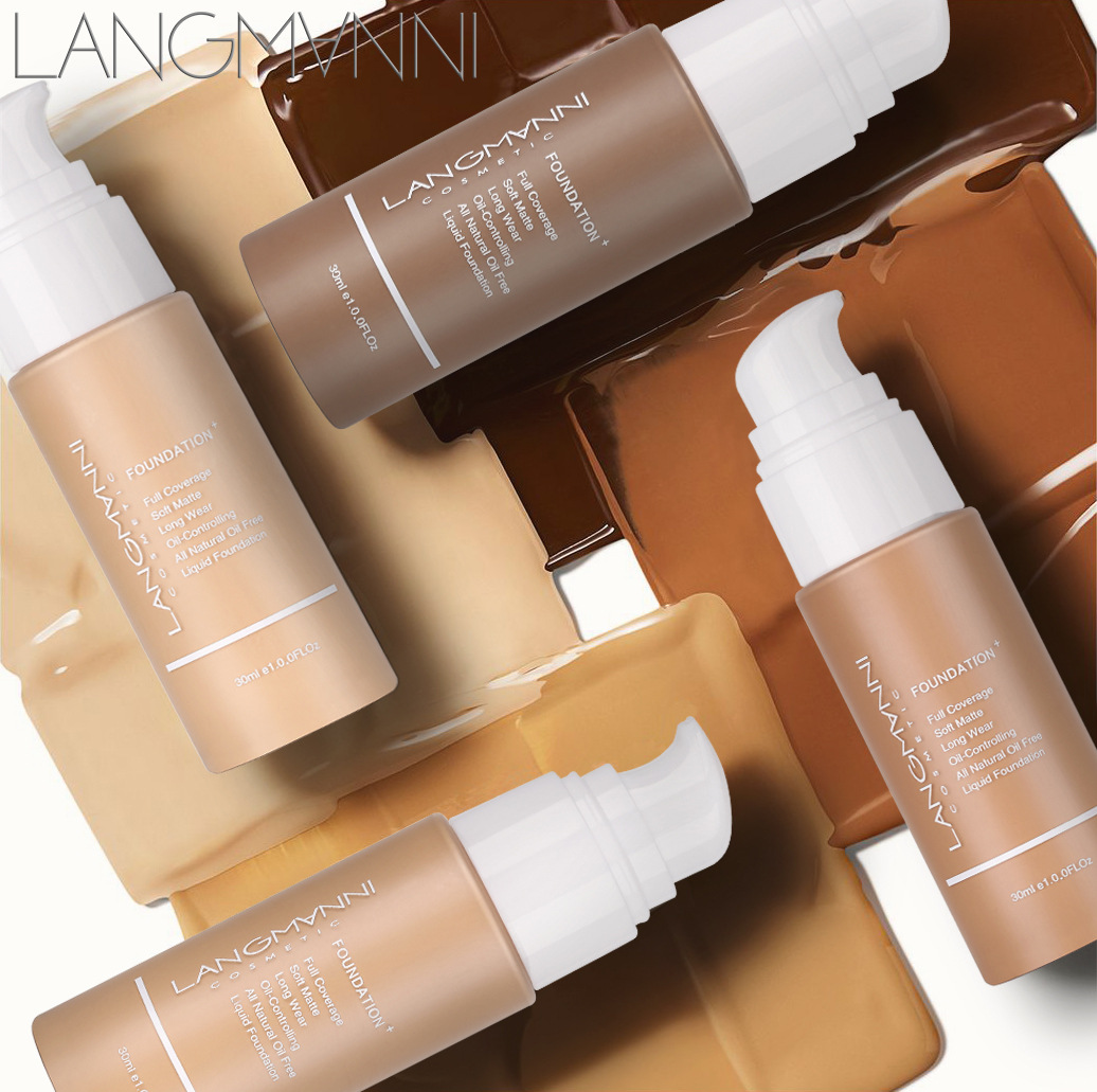 Langmanni cross border makeup makeup foundation liquid matte oil control Concealer Foundation