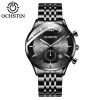 Solid steel belt stainless steel, universal quartz waterproof men's watch for leisure