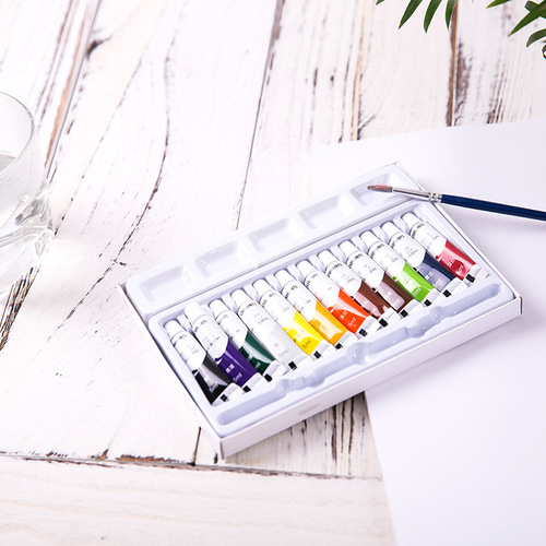 Deli/Deli 73859 watercolor paint 12 colors for students and children painting art paint stationery wholesale