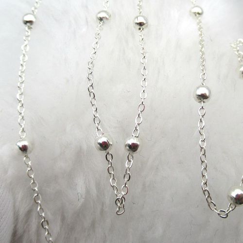 925 silver chain, cross bead chain, Su bracelet, sweater chain necklace, handmade material semi-finished product
