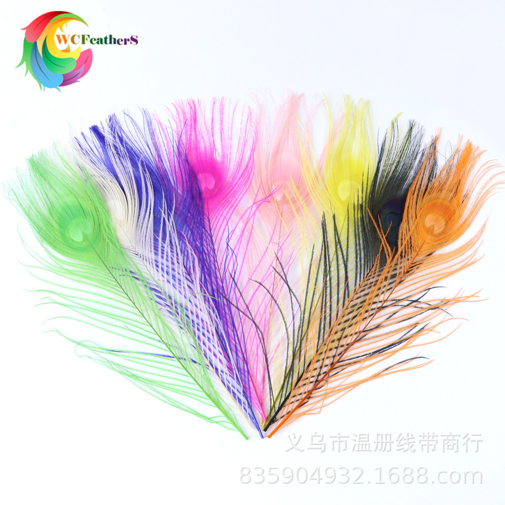 温册厂家直销天然孔雀羽毛DIY家居花瓶装饰婚庆道具新娘胸花材料详情图17