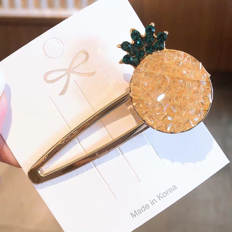 Women's Gender Cute Women's Fruit Crystal Hair Clip