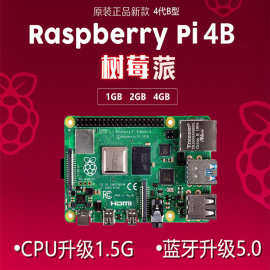 树莓派4代 Raspberry Pi 4B 开发板 python 蓝牙5.0 官方原装 4b