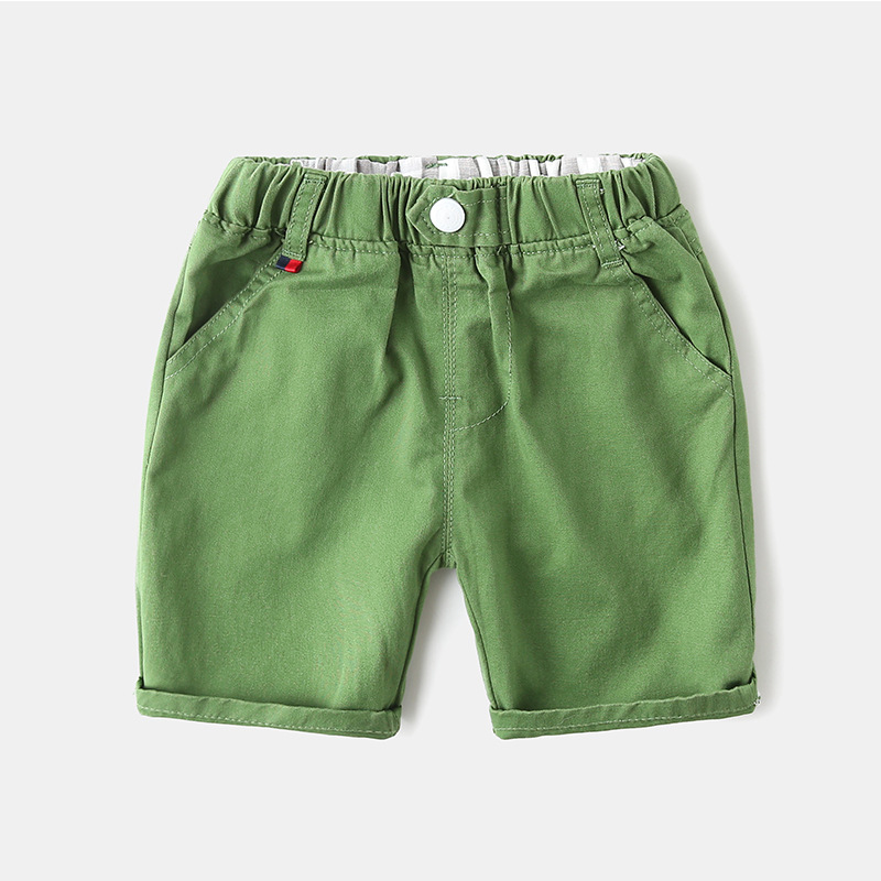 Boys shorts five-point pants solid color