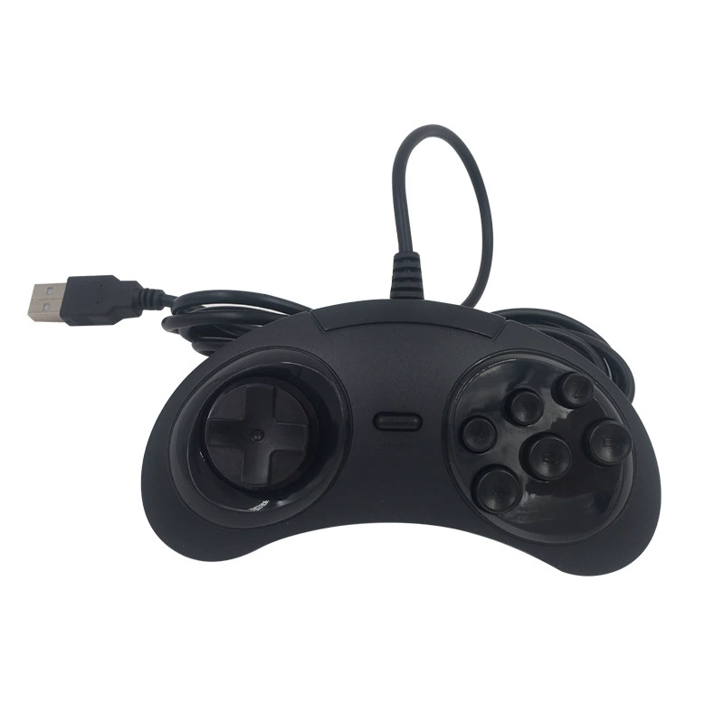 Заводская поставка USB-геймпада для ПК, контроллер в стиле Sega, USB-интерфейс, ретро-геймпад