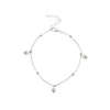 Copper ankle bracelet pearl